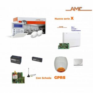 AMC Kit X824V Centrale 8/24 Zone + K-blue + 2x MOUSE09 + Modulo GPRS